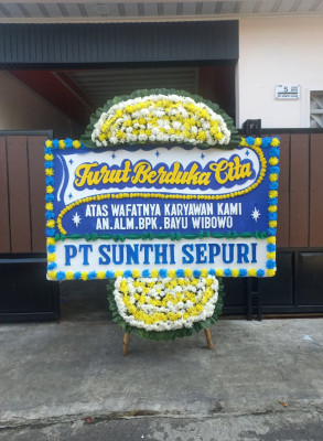 Papan Bunga Duka di Warnajati
